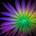 Green and purple flower...