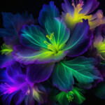 Much cooler-looking green and purple flowers....